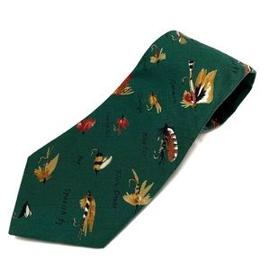 ✅ SOLD - Dem Crazy Unique 100% Cotton Green Multicolored Neck Tie with Flies